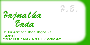 hajnalka bada business card